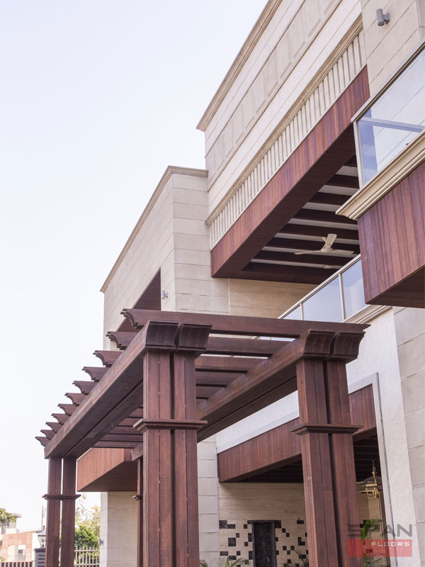 Wood on building facades